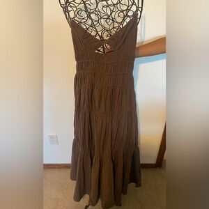 Chocolate, long, Thalia dress. Size L